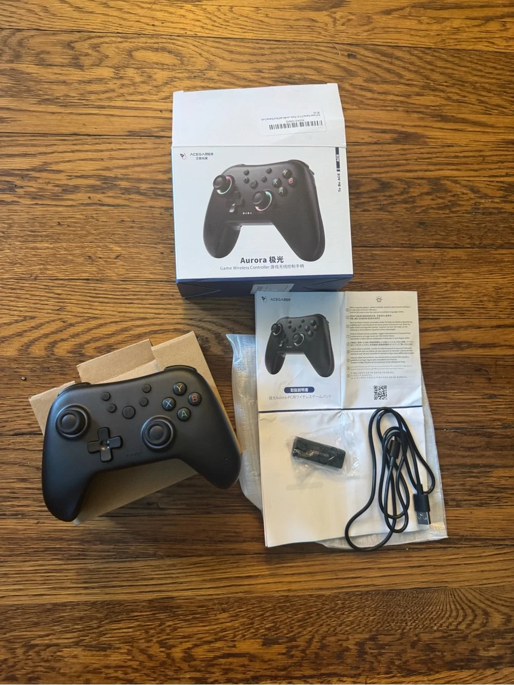 AceGamer Aurora Wireless Controller box Aurora Wireless Game Controller - Black